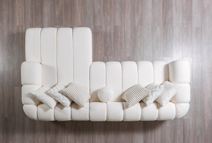 Lis Ivory Boucle RAF 115" Sectional[ETA: 8/25]