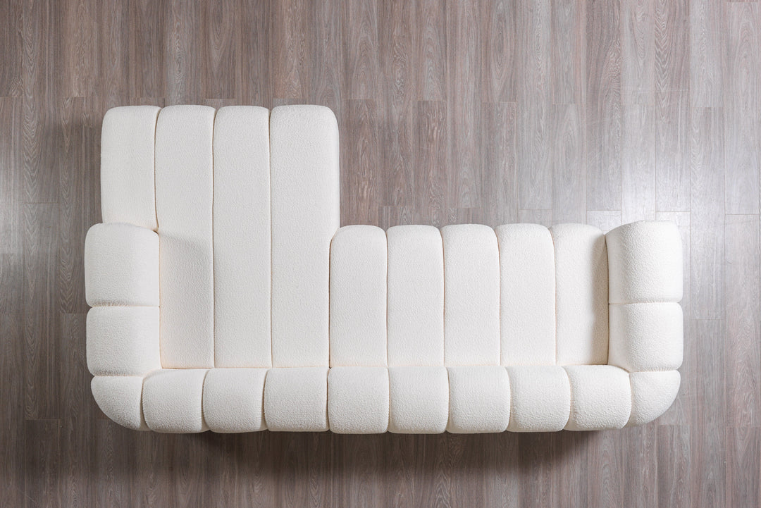 Lis Ivory Boucle RAF 115" Sectional[ETA: 8/25]