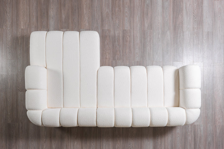 Lis Ivory Boucle RAF 115" Sectional[ETA: 8/25]