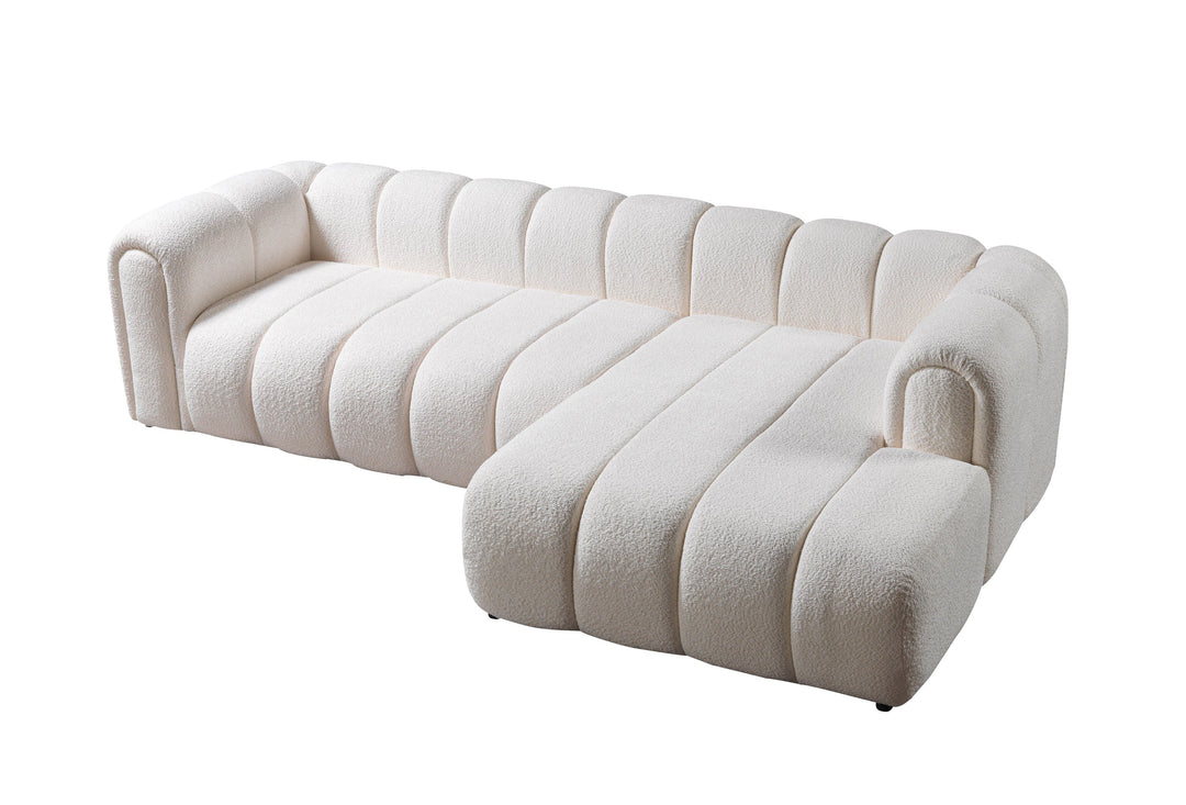 Lis Ivory Boucle RAF 115" Sectional[ETA: 8/25]