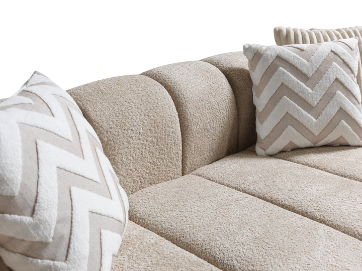 Lis Sand Boucle LAF 115" Sectional [ETA: 8/25]