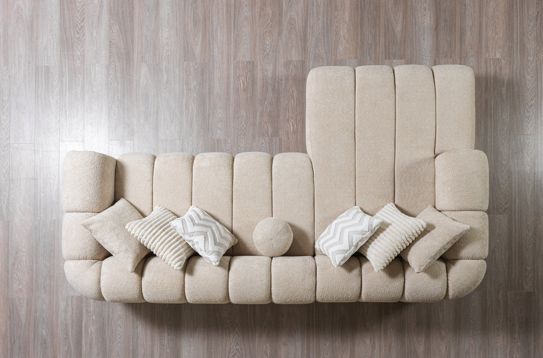 Lis Sand Boucle LAF 115" Sectional [ETA: 8/25]