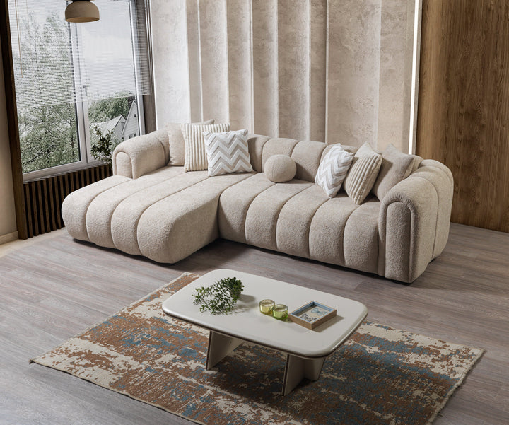 Lis Sand Boucle LAF 115" Sectional [ETA: 8/25]