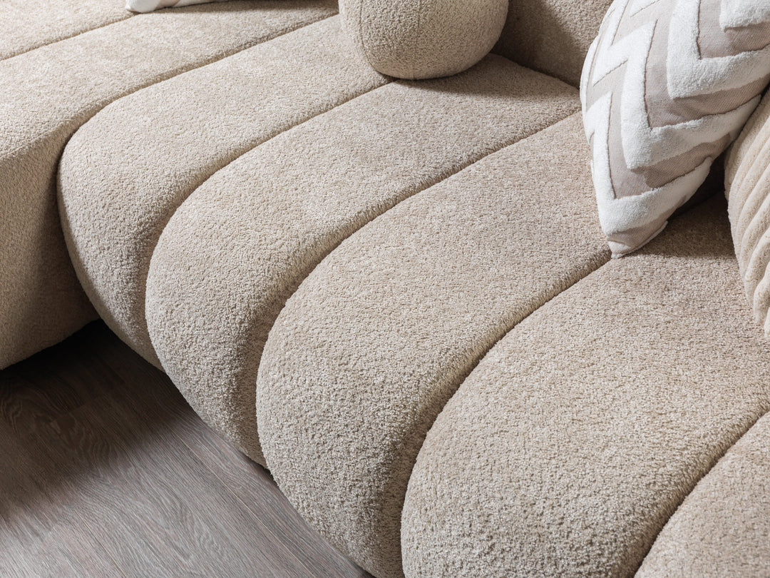 Lis Sand Boucle LAF 115" Sectional [ETA: 8/25]