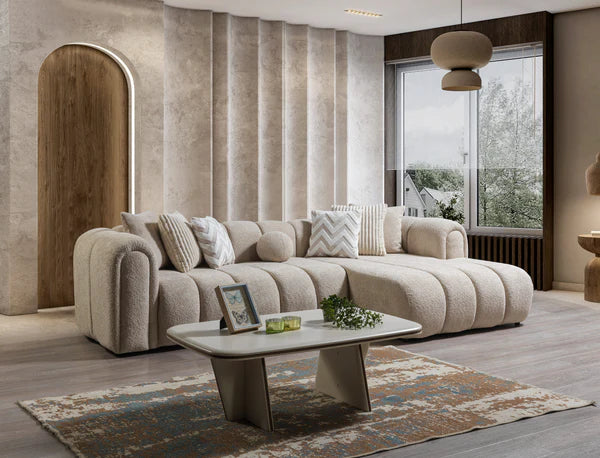 Lis Sand Boucle Sectional