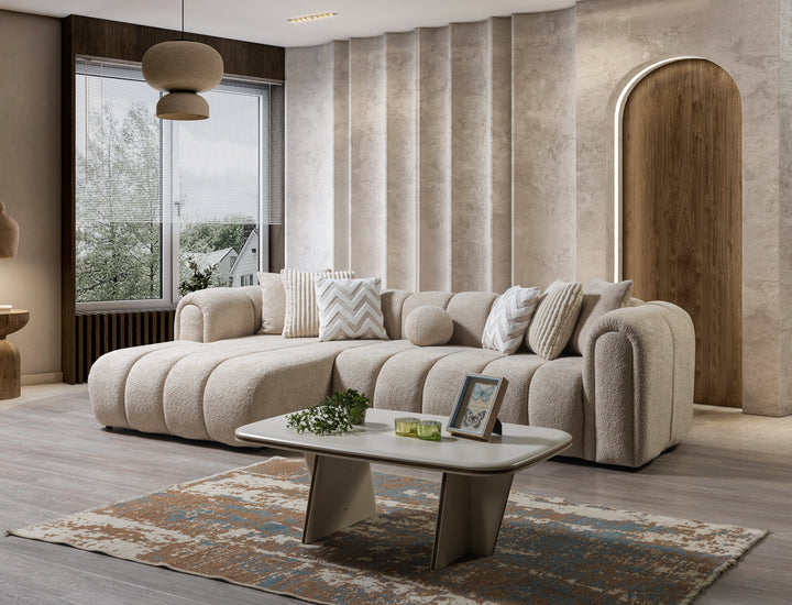 Lis Sand Boucle LAF 115" Sectional [ETA: 8/25]