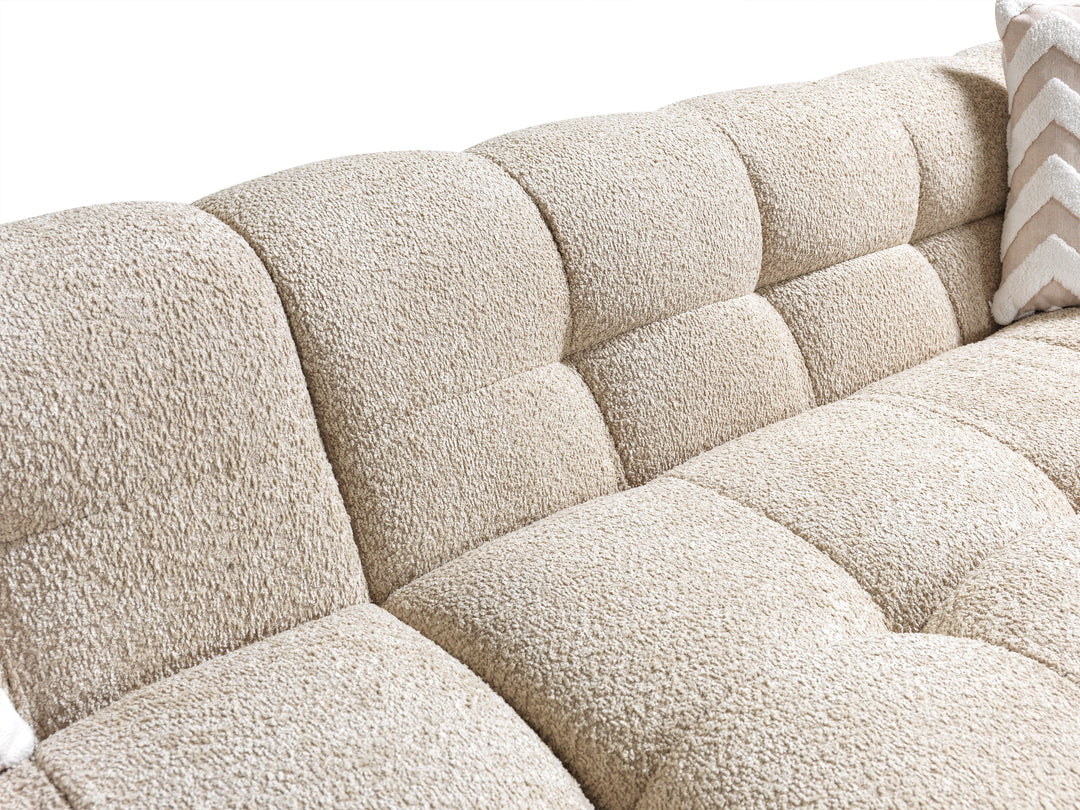 Ivy Sand Boucle LAF 110" Sectional