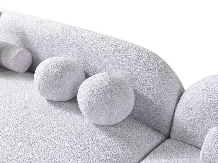 Liva Gray Boucle RAF 110" Sectional