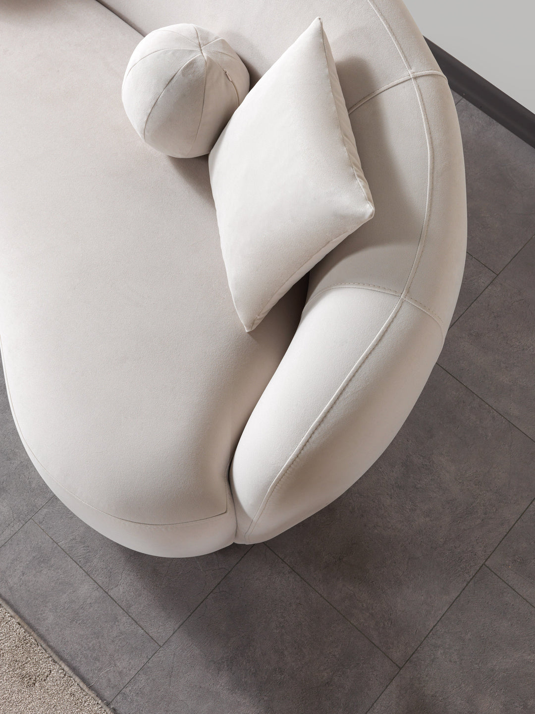 Bonita Ivory Velvet Sofa 91" &amp; Loveseat 81"