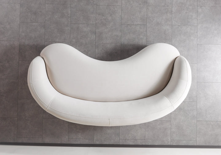 Bonita Ivory Velvet Sofa 91"