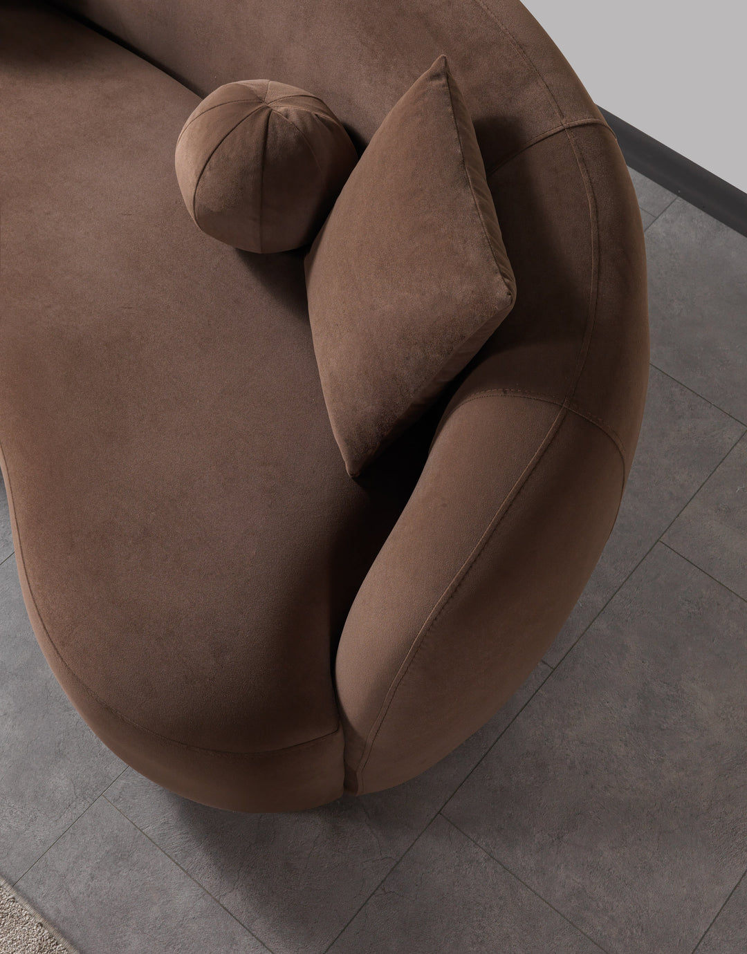 Bonita Coffee Velvet Sofa 91" &amp; Loveseat 81"