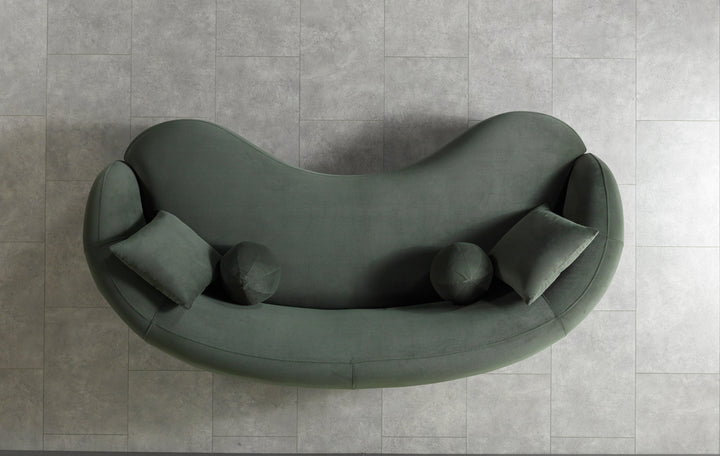 Bonita Green Velvet Sofa 91"