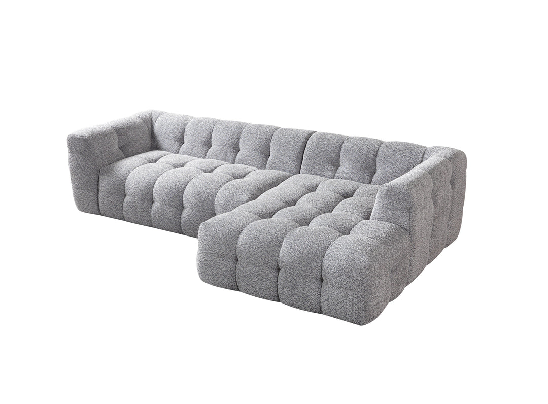 Ivy Gray Boucle RAF 110" Sectional