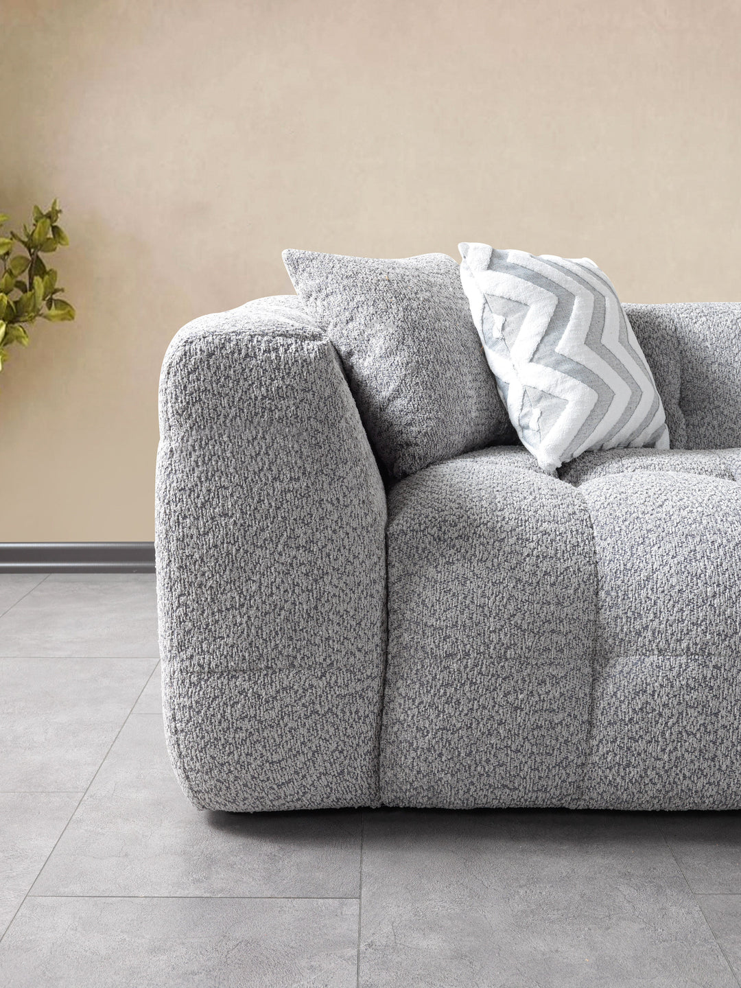Ivy Gray Boucle RAF 110" Sectional