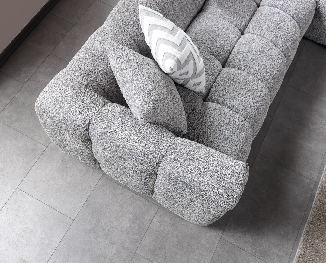 Ivy Gray Boucle RAF 110" Sectional