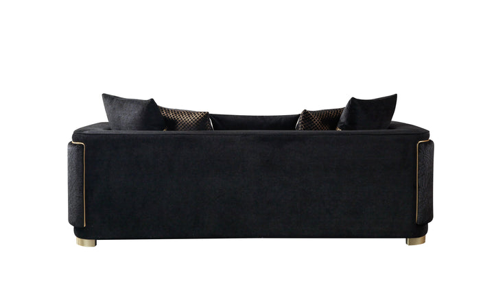 Carlina Black Velvet Sofa