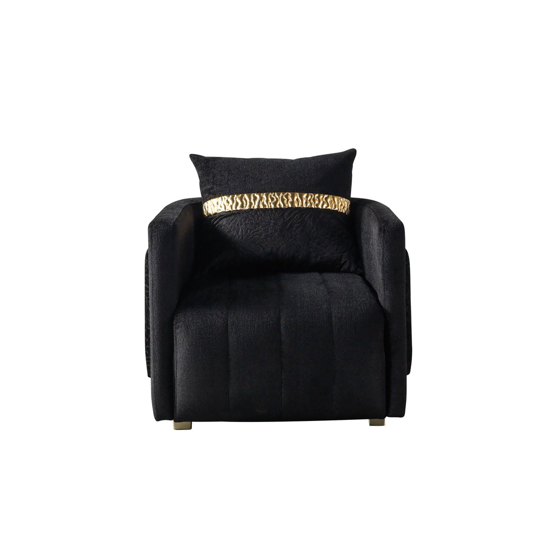 Carlina Black Velvet Chair