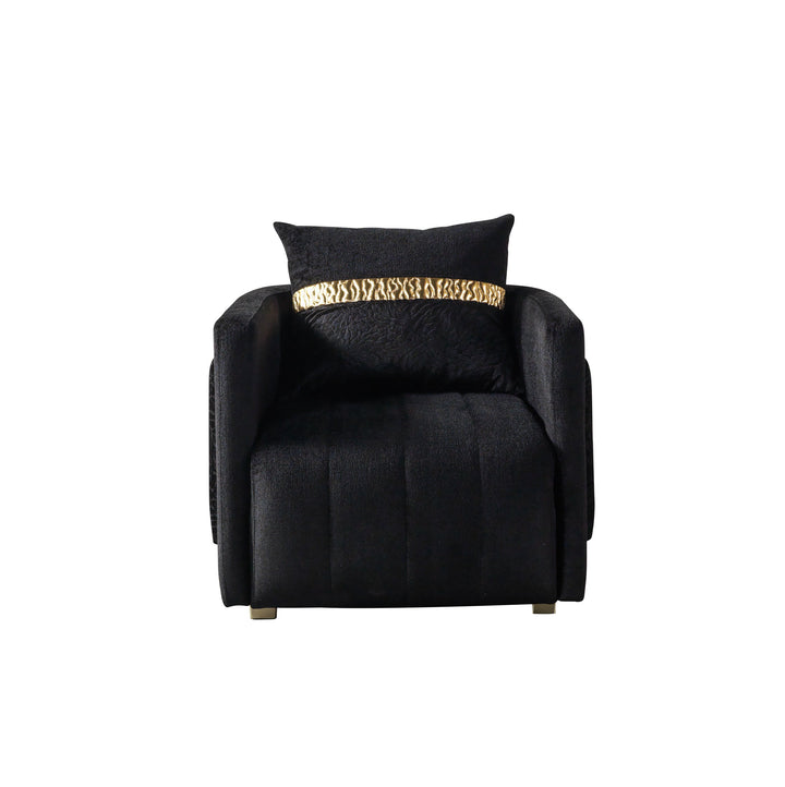 Carlina Black Velvet Chair