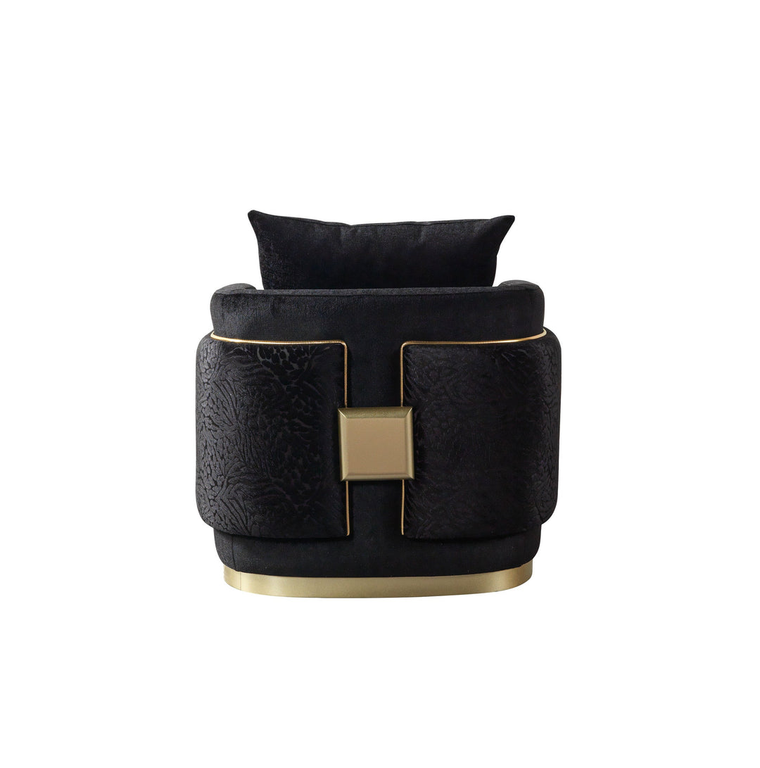 Carlina Black Velvet Chair
