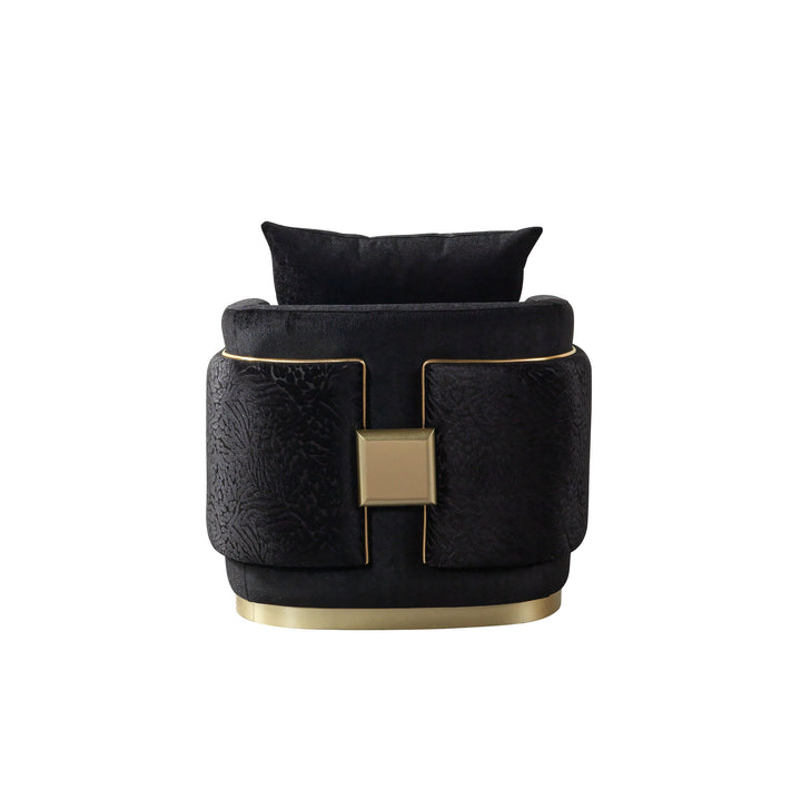 Carlina Black Velvet Chair