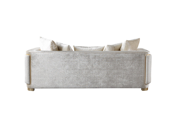 Carlina Ivory Velvet Sofa