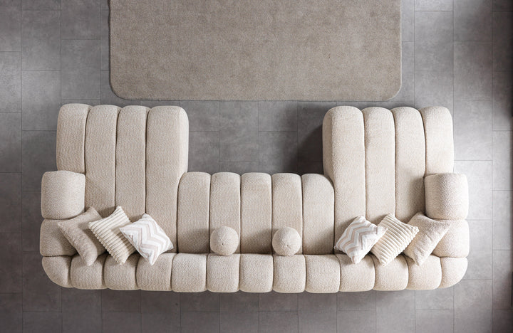 Lis Sand Boucle Double Chaise 147" Sectional [ETA: 8/15]
