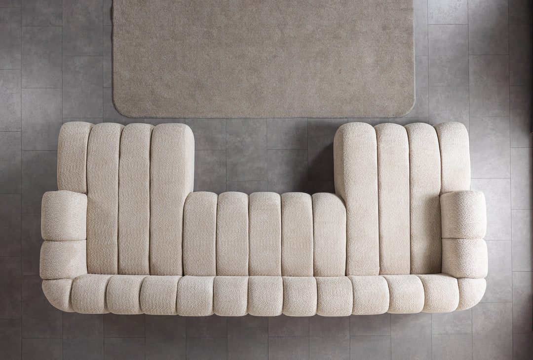 Lis Sand Boucle Double Chaise 147" Sectional [ETA: 8/15]