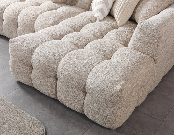 Ivy Sand Boucle Double Chaise 146" Sectional [ETA: 8/15]