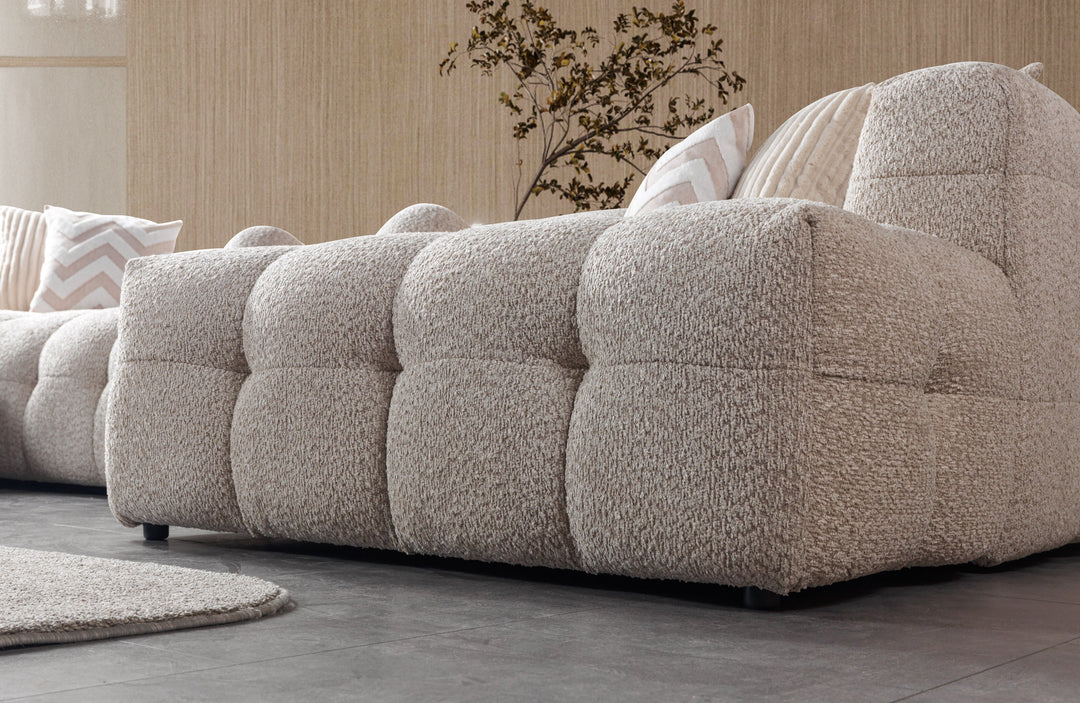 Ivy Sand Boucle Double Chaise 146" Sectional [ETA: 8/15]