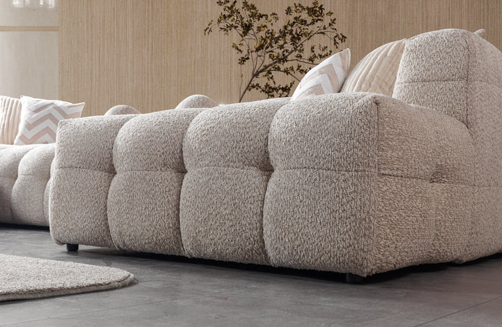 Ivy Sand Boucle Double Chaise 146" Sectional [ETA: 8/15]