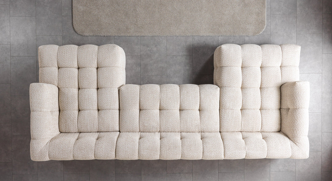 Ivy Sand Boucle Double Chaise 146" Sectional [ETA: 8/15]