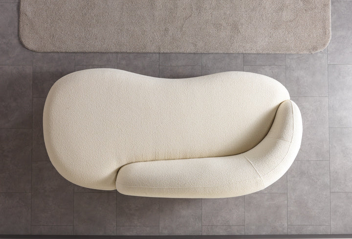 Bonita Ivory Boucle Sofa Chaise 87"