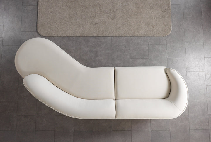 Cloe Ivory Velvet Curved 134" RAF Sectional[ETA: 8/25]