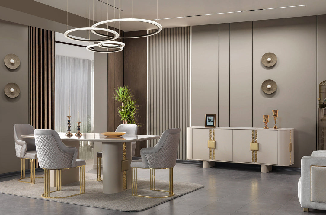 Carlina Ivory 7-Piece Dining Set