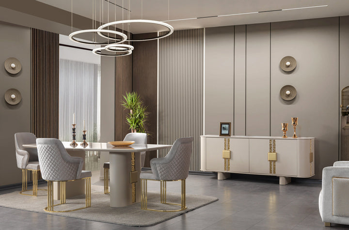 Carlina Ivory 7-Piece Dining Set