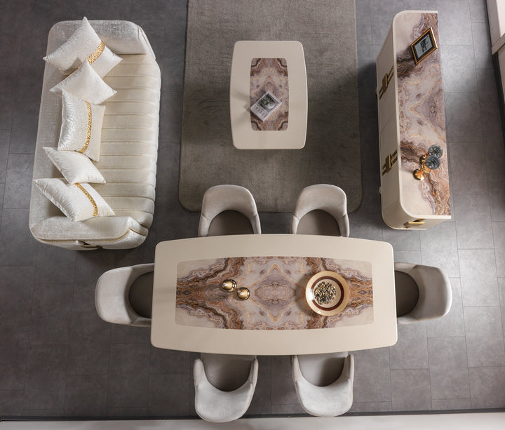 Carlina Ivory Coffee Table