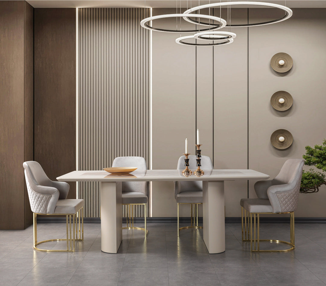 Carlina Ivory 7-Piece Dining Set
