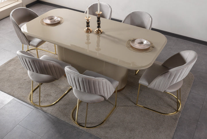 Milena Capuccino 7-Piece Dining Set