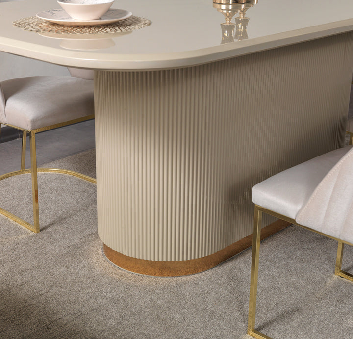 Milena Capuccino 7-Piece Dining Set