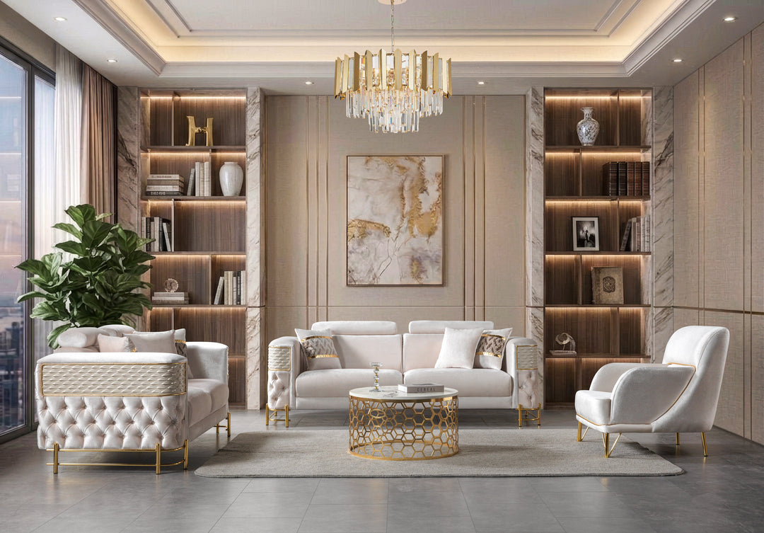 Fabiana Ivory Velvet Chair