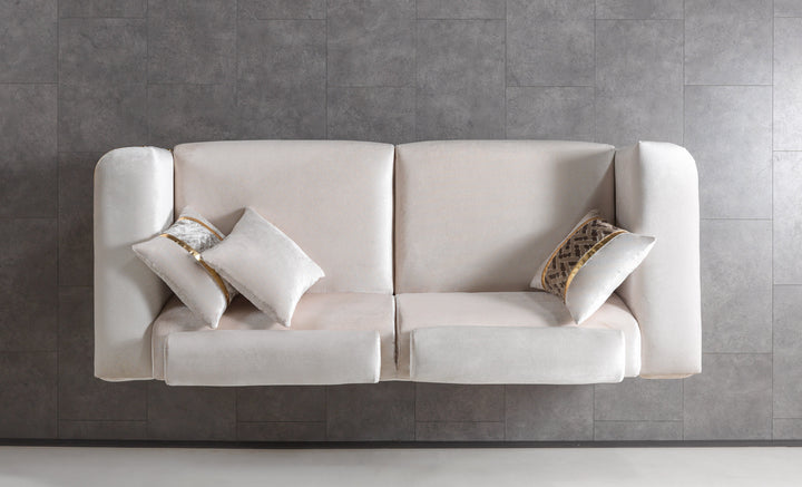 Fabiana Ivory Velvet Sofa