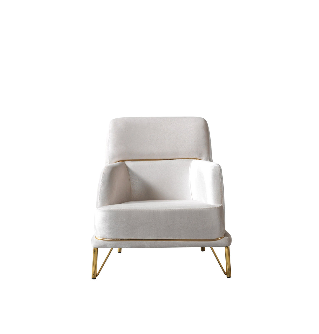 Fabiana Ivory Velvet Chair