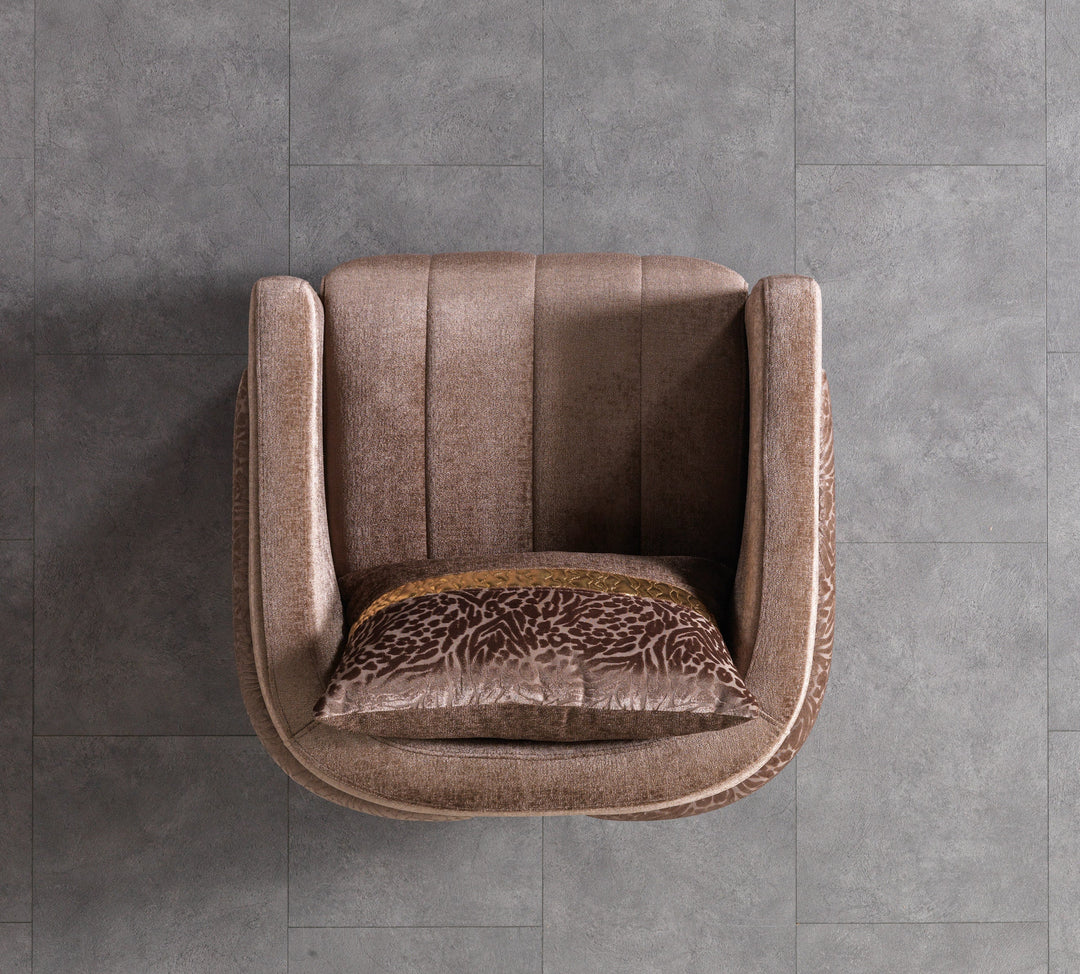 Carlina Coffee Velvet Chair