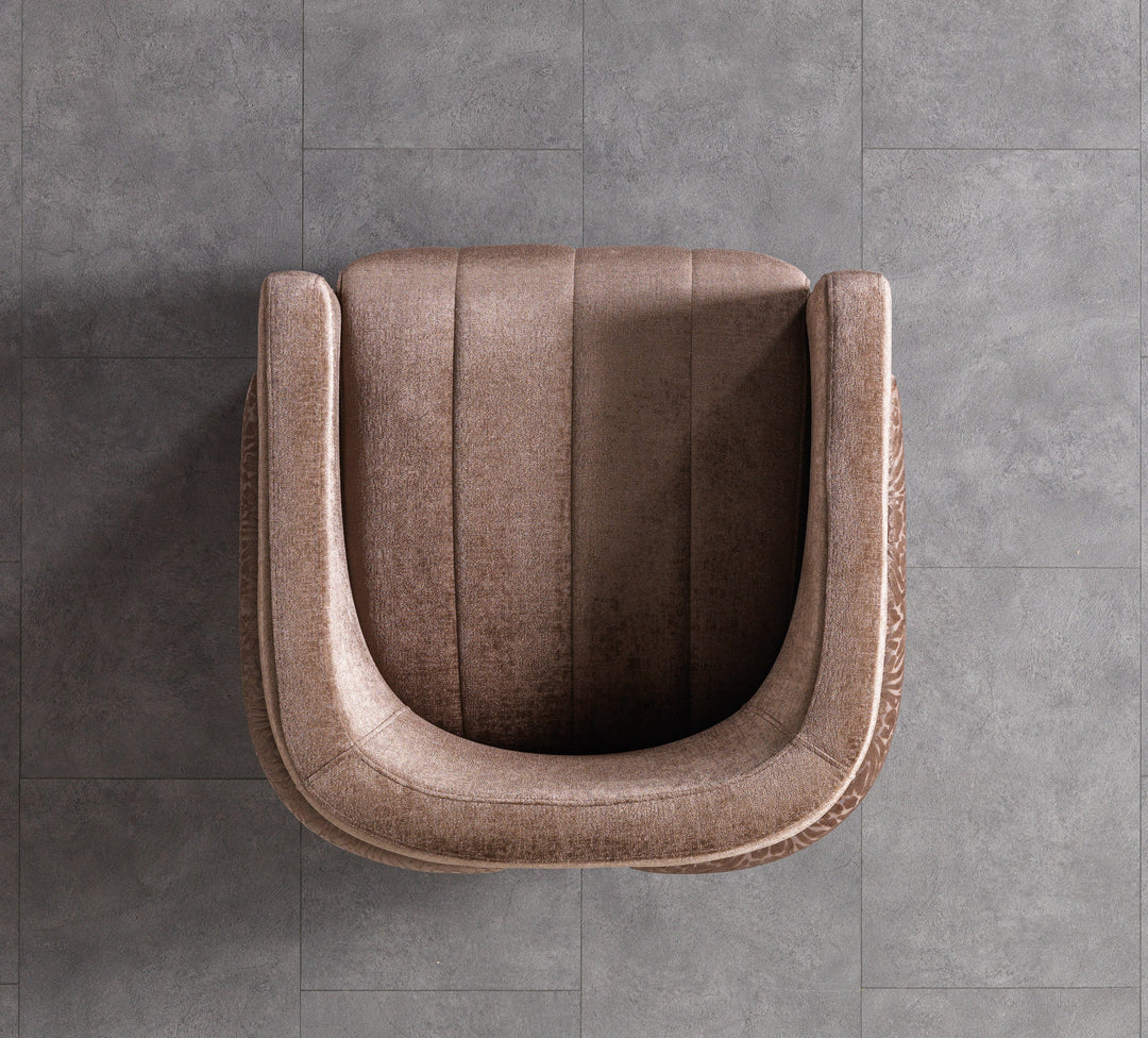 Carlina Coffee Velvet Chair