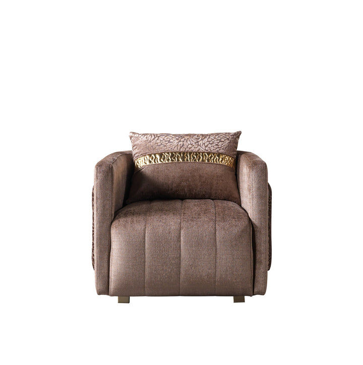 Carlina Coffee Velvet Chair