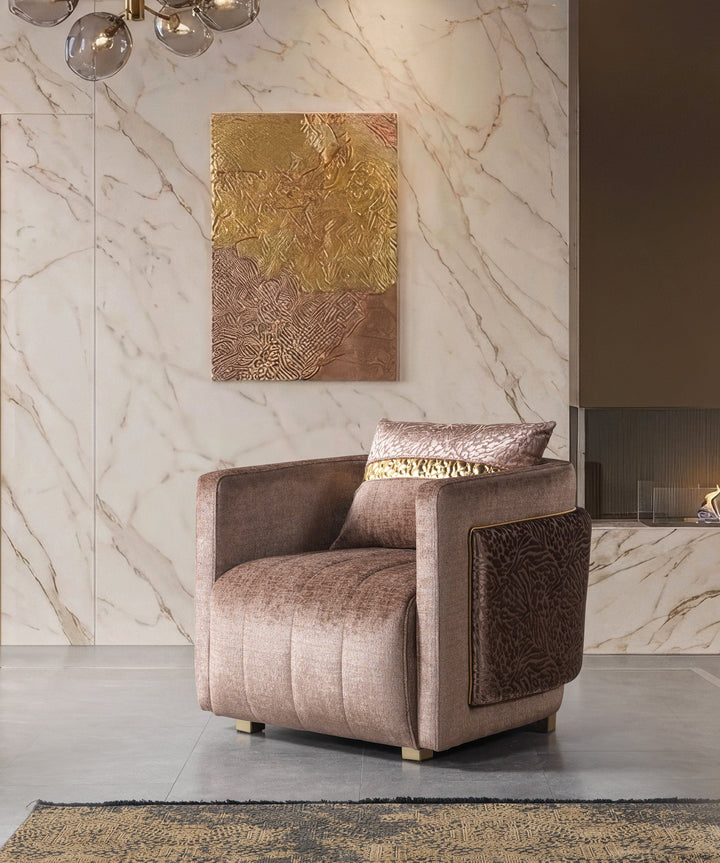 Carlina Coffee Velvet Chair