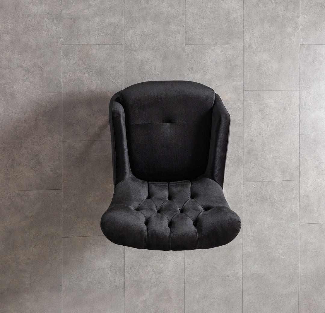 Florence Black Velvet Chair