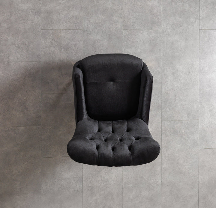 Florence Black Velvet Chair