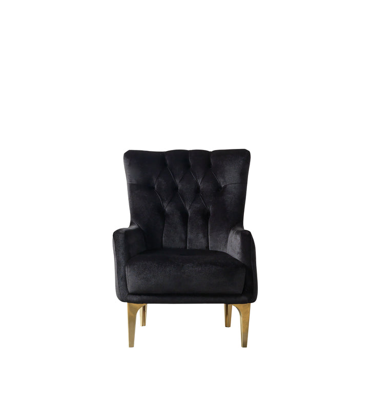 Florence Black Velvet Chair
