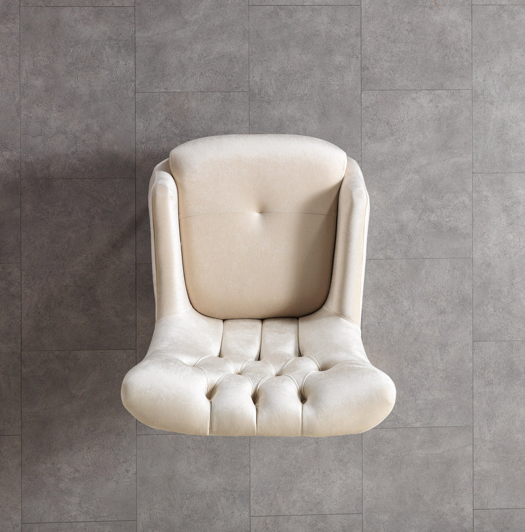 Florence Ivory Velvet Chair